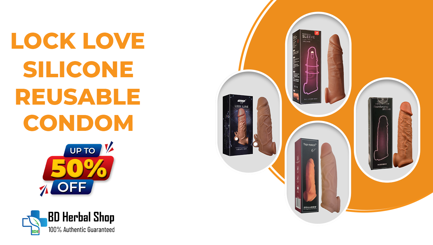 Lock Love Silicone Reusable Condom